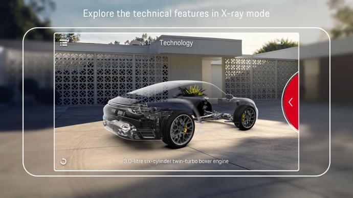 Customers can view the technical details of the car hitherto hidden from view through the "highlight function"