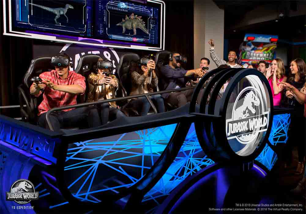 Jurassic World at Dave & Busters Delivering VR rollercoaster as a platform
