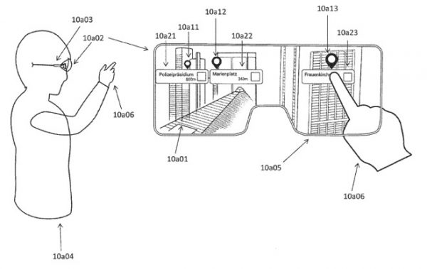 Apple Patent Point of Interest Illustration of how the system could work in hypothetical smart glasses
