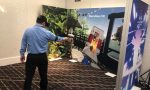 Demo of a VR headset connected via wireless to a PC