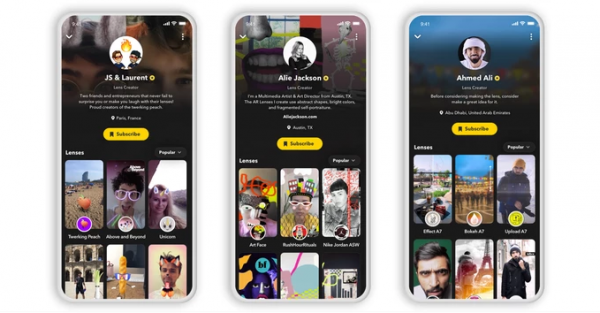 Snapchat's new Lens Creator Profiles