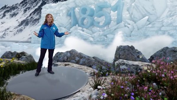 The Weather Channel Immersive Mixed Reality Image Showing Glacial Loss in Greenland