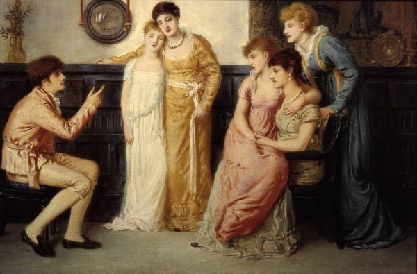 A Youth Relating Tales to Ladies 1870 by Simeon Solomon 1840-1905