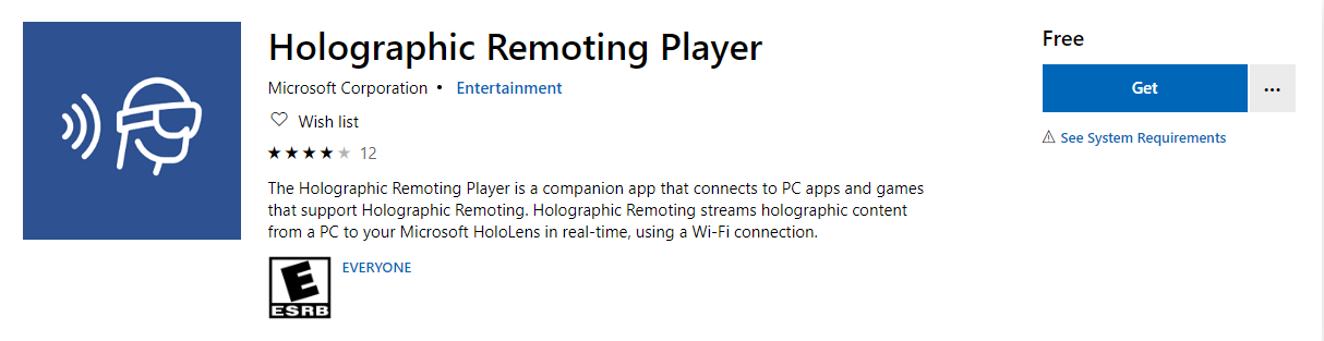 Holographic Remoting Player