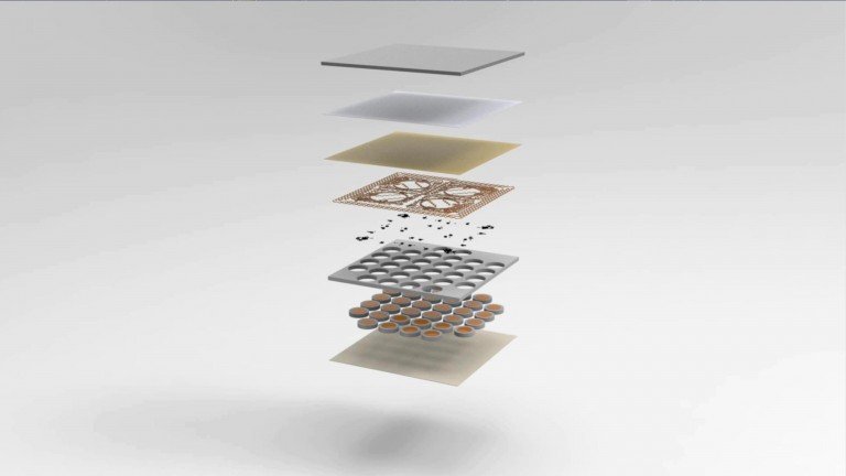 The artificial skin consists of several layers