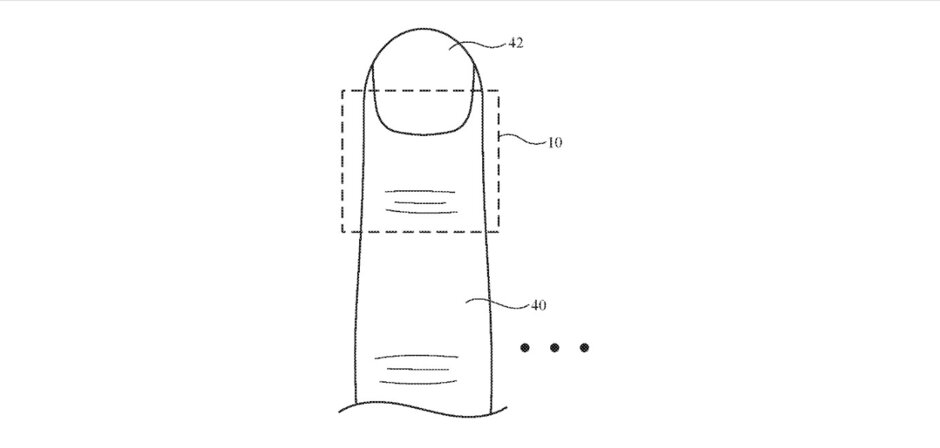 Illustration of Apple Patent Application for a finger tracking device