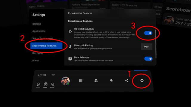 Enabling 90Hz Refresh Rate in Oculus Quest 2