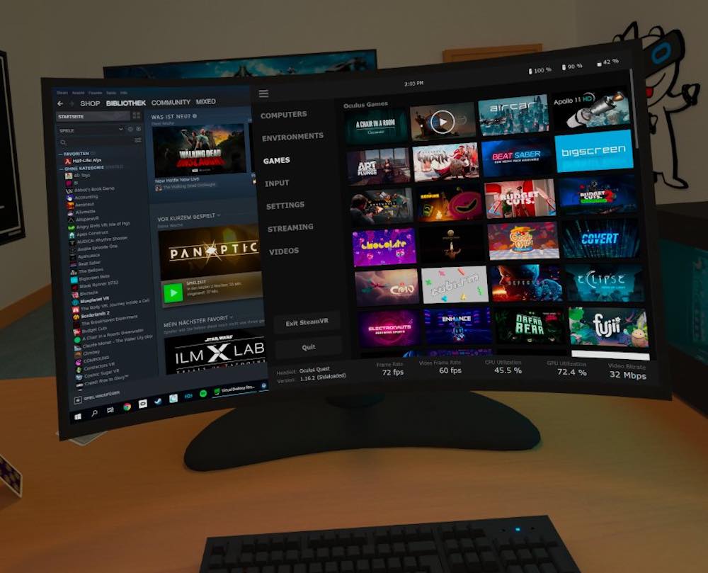 Virtual Desktop PC VR Streaming Now On Oculus Quest Store Virtual Virtual Desktop PC VR Streaming Now On Oculus Quest Store Virtual