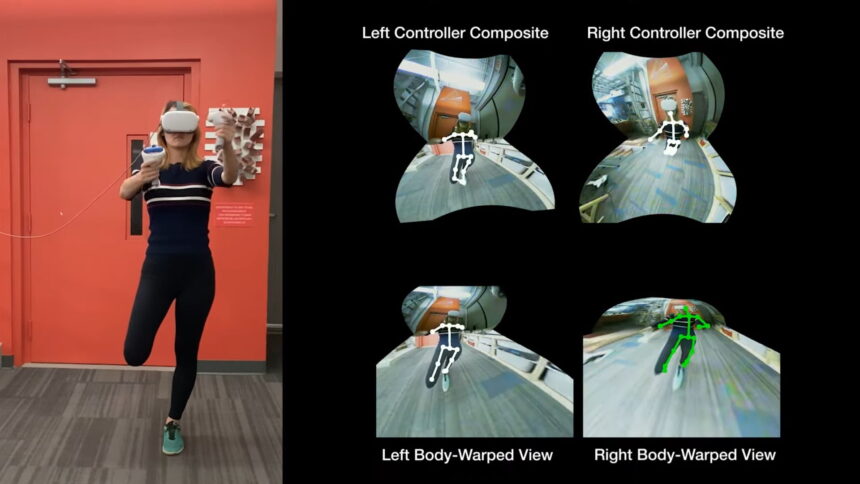 The four controller images are assembled by a software to generate a digital skeleton in real time.