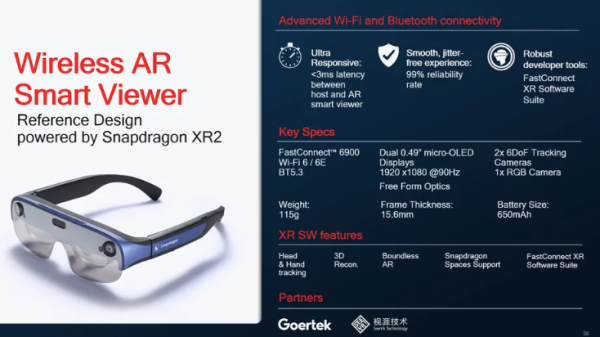 Wireless AR Smart Viewer Specs