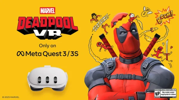 Marvel's Deadpool VR announcement art; the Twisted Pixel game is a Meta Quest 3 exclusive
