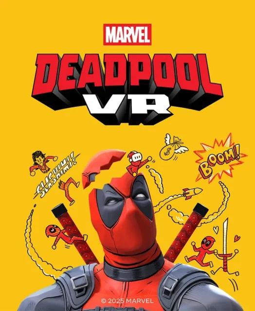 Marvel's Deadpool VR launch art; the $49.99 Twisted Pixel game is out on Meta Quest 3 and 3S
